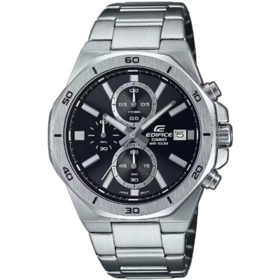 Casio EFV‑640D‑1AVUEF Ανδρικό Αναλογικό‑Ψηφιακό Ρολόι με Ασημί Μεταλλικό Μπρασελέ
